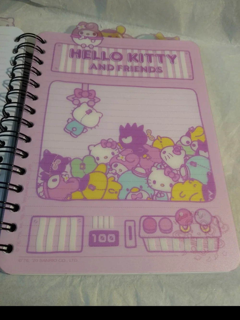 Sanrio Kawaii Tokyo Purple Spiral Notebook Journal Gachapon Design New